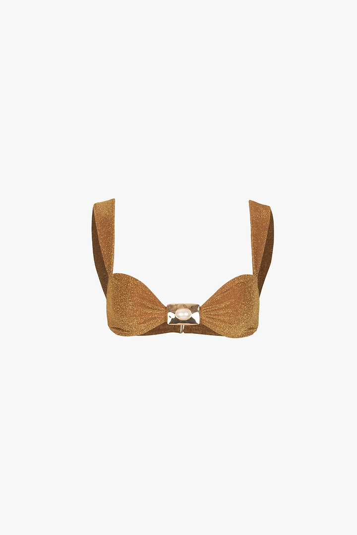 Hammered Pearl Top (Mocha Shimmer Lurex)