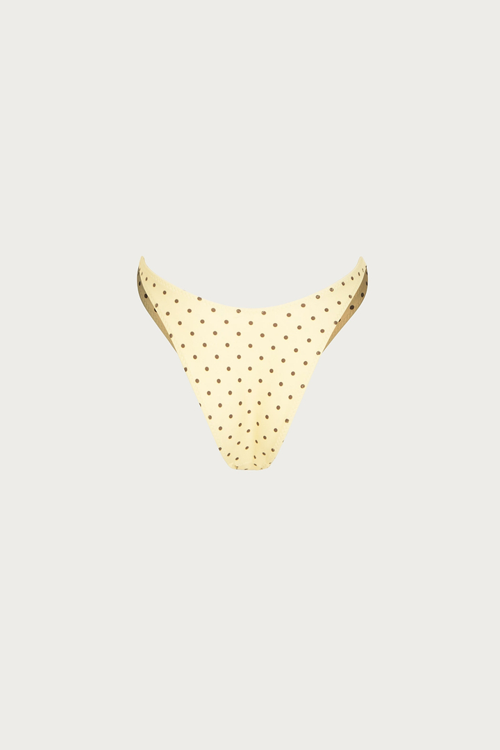 90s Bottom (Yellow Brown Polka Dot)