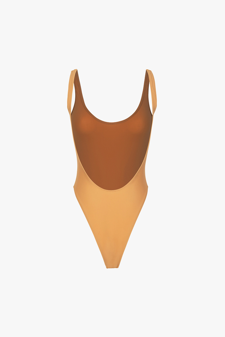 Scoop Back One Piece (Medium Nude)
