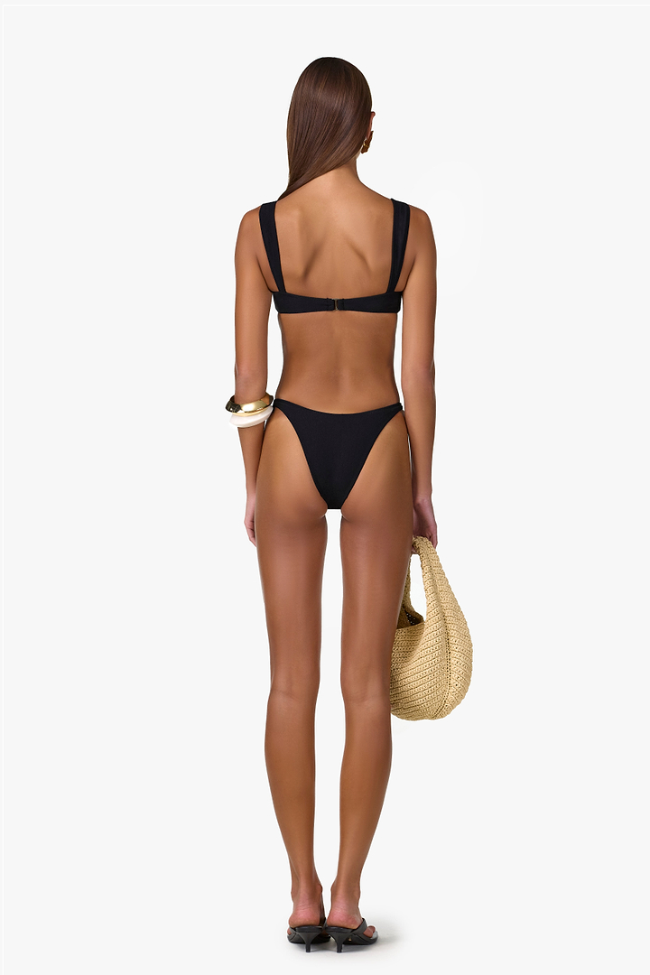 Hammered Pearl Top (Faux Suede Black)