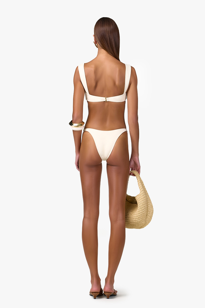 Hammered Pearl Top (Faux Suede Cream)