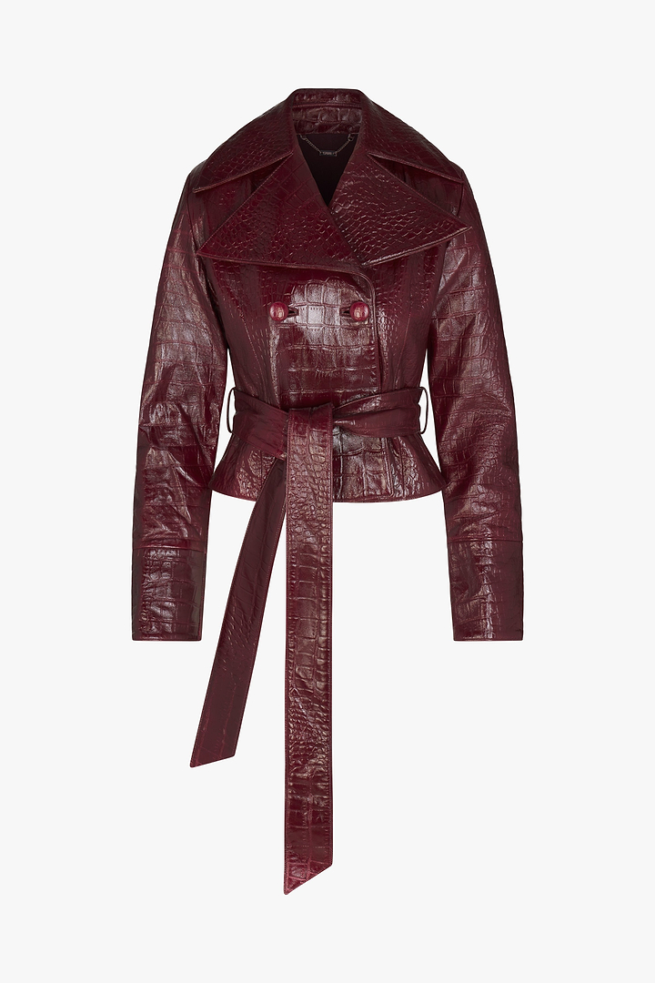 Cropped Trench (Oxblood)