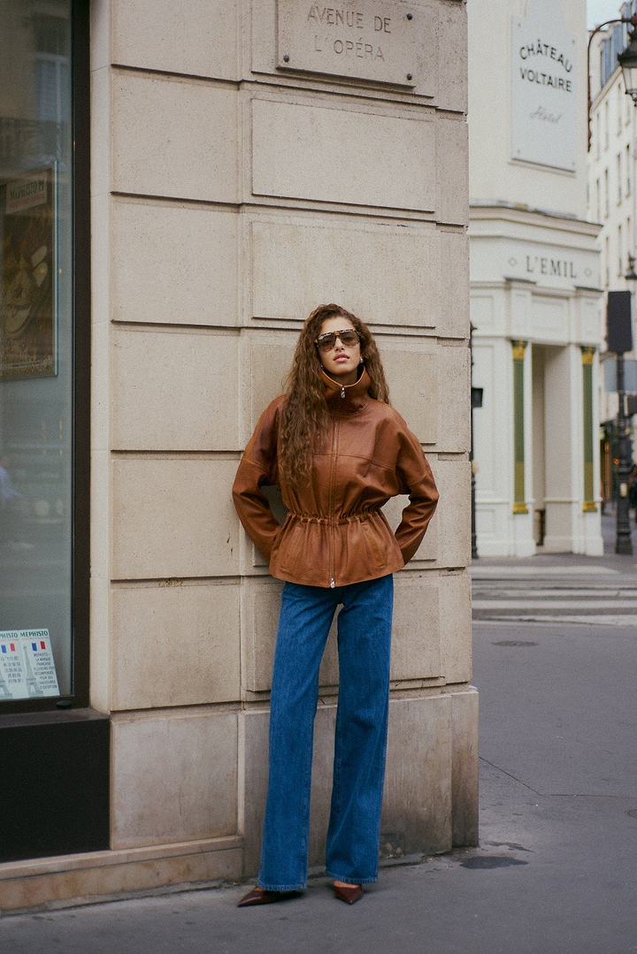 The Leather Parka (Cognac)