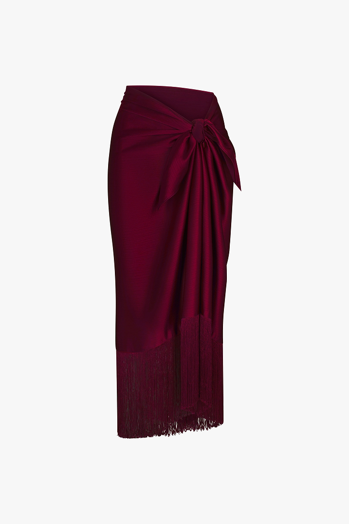 Fringe Sarong (Oxblood)