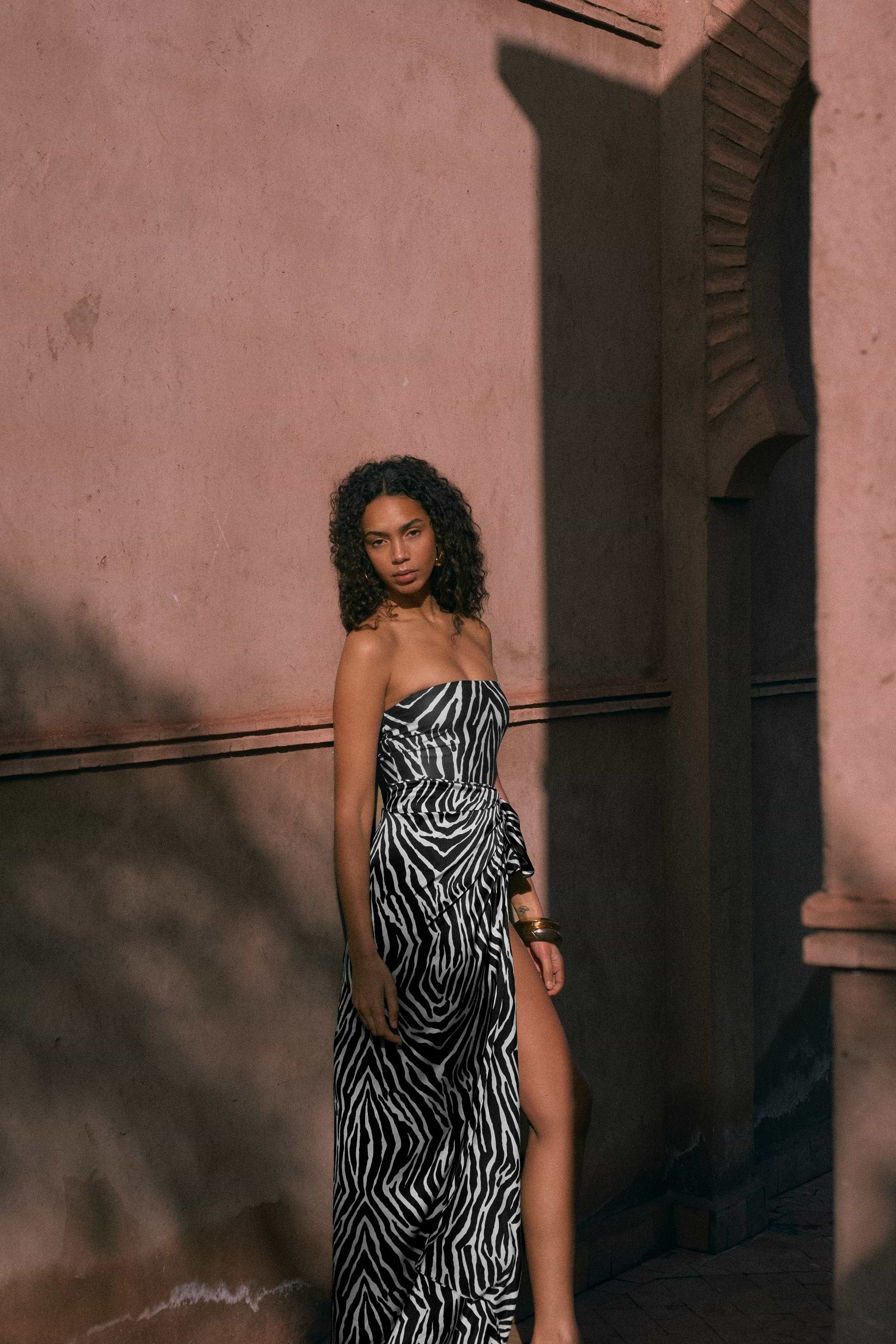 SAME Strapless One Piece | Zebra