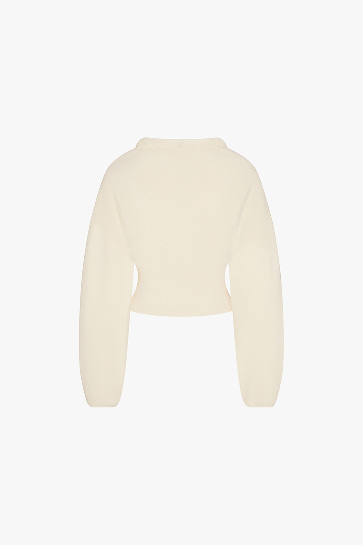 Knit Barrel Sweater (Cream)