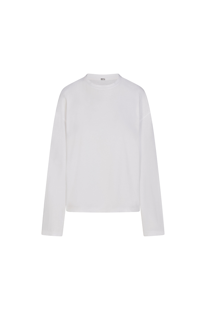 The Boyfriend Long Sleeve Tee (White)