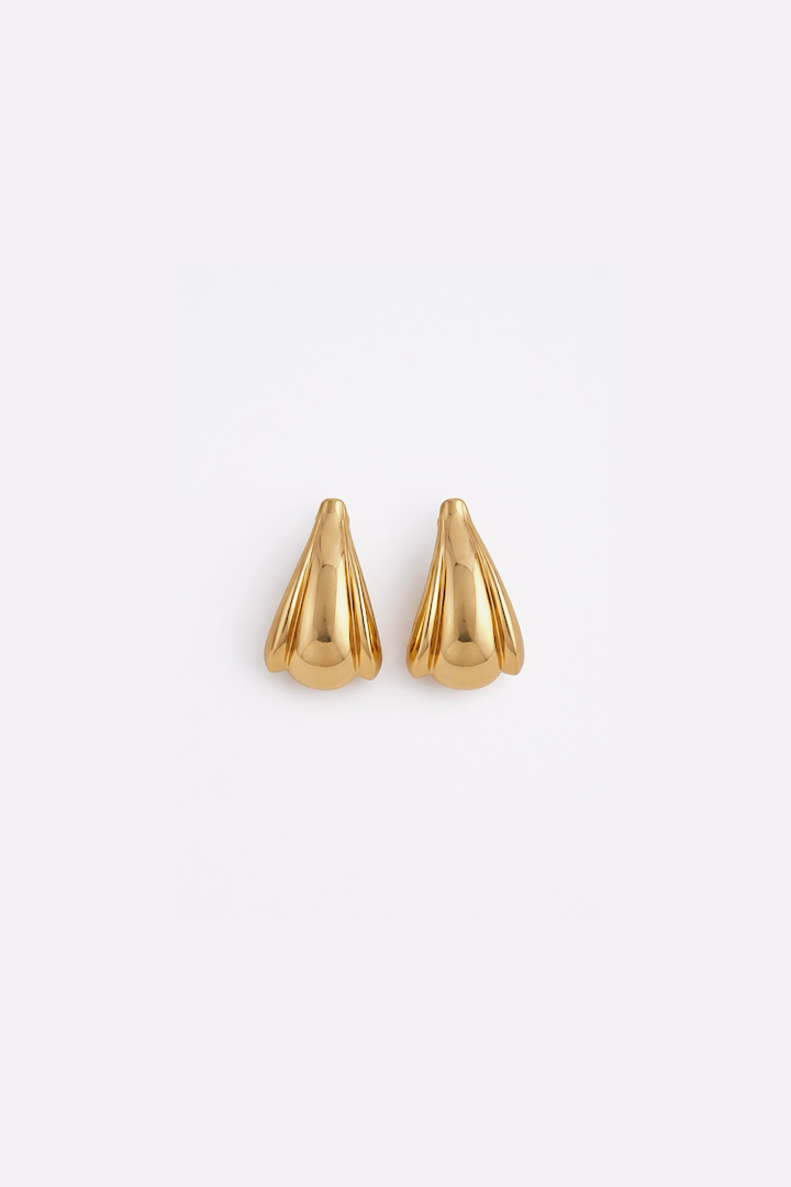 Mini Edge Hoop Earring (Gold)