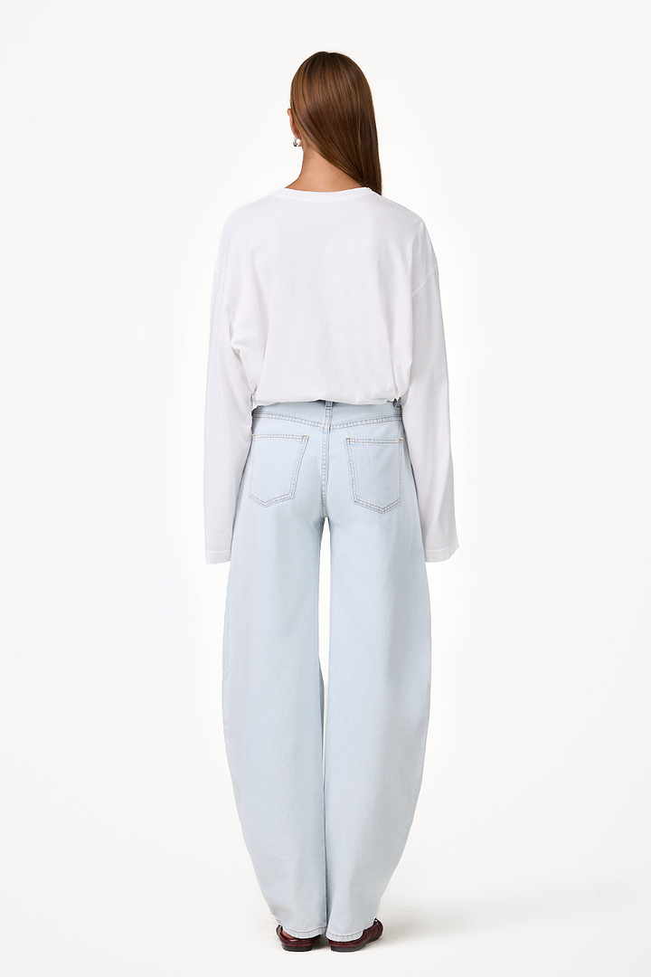 The Boyfriend Long Sleeve Tee (White)