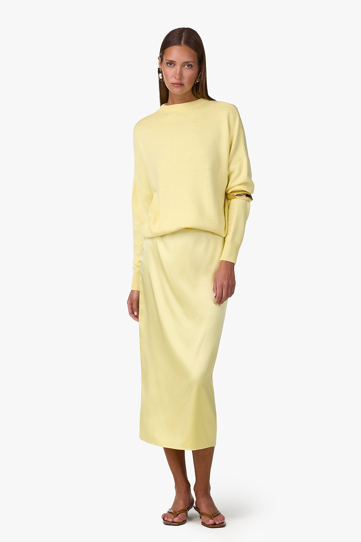 Lightweight Crewneck Sweater (Butter Yellow)