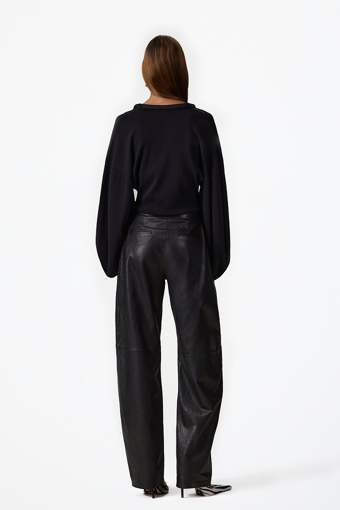 Knit Barrel Sweater (Black)