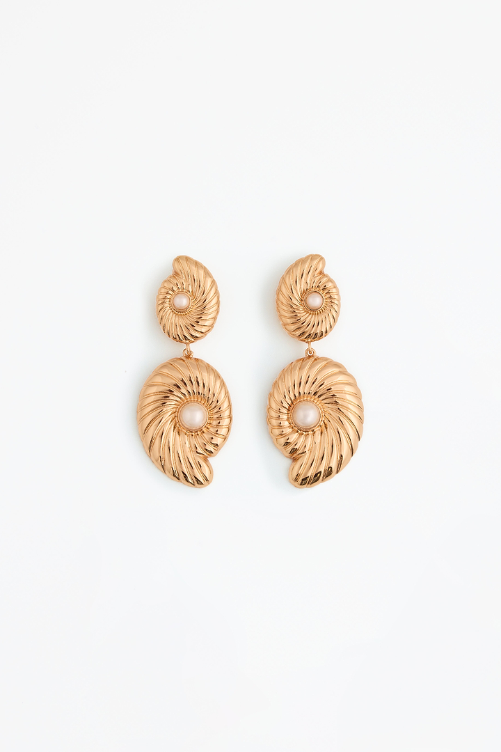 Shell Drop Earring (Gold)