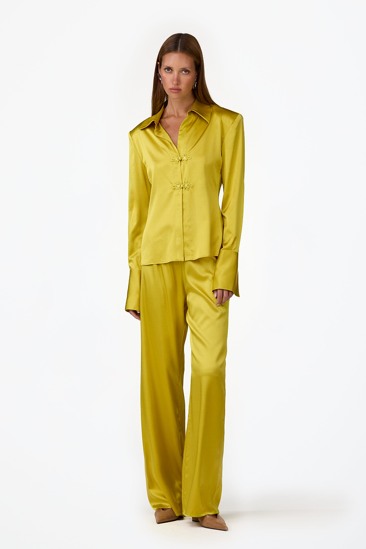 Silk Pant (Chartreuse)