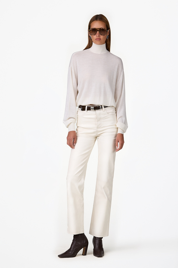 The Perfect Leather Pant (Cream)