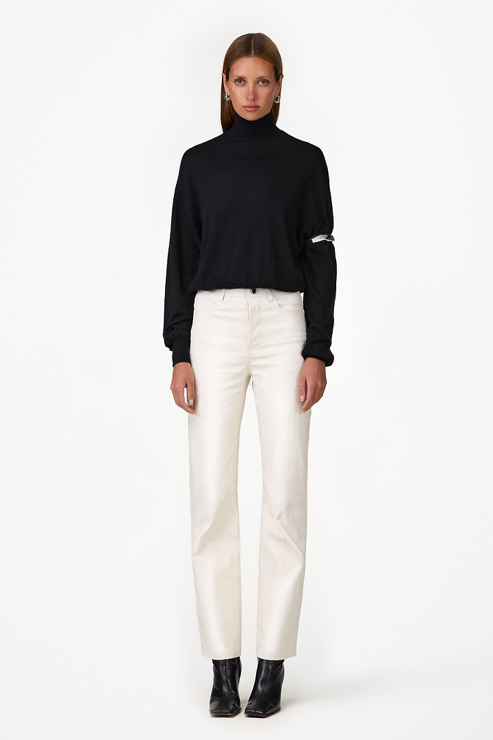 The Perfect Leather Pant (Cream)