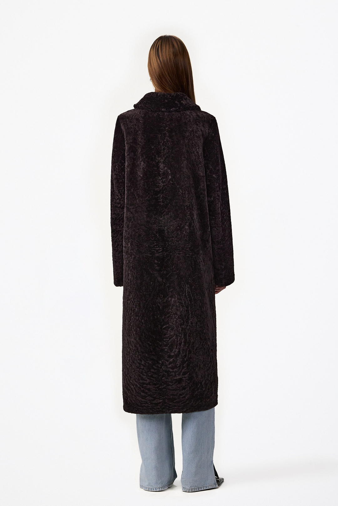 Shearling Long Coat (Espresso)