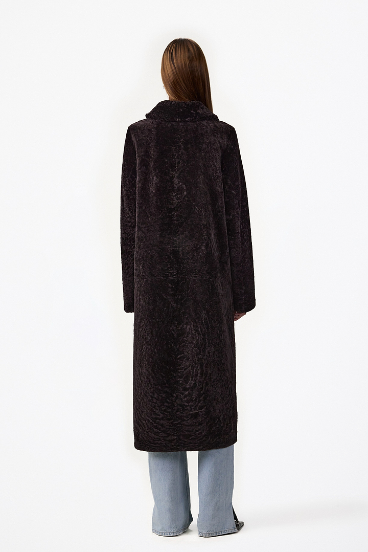 Shearling Long Coat (Espresso)