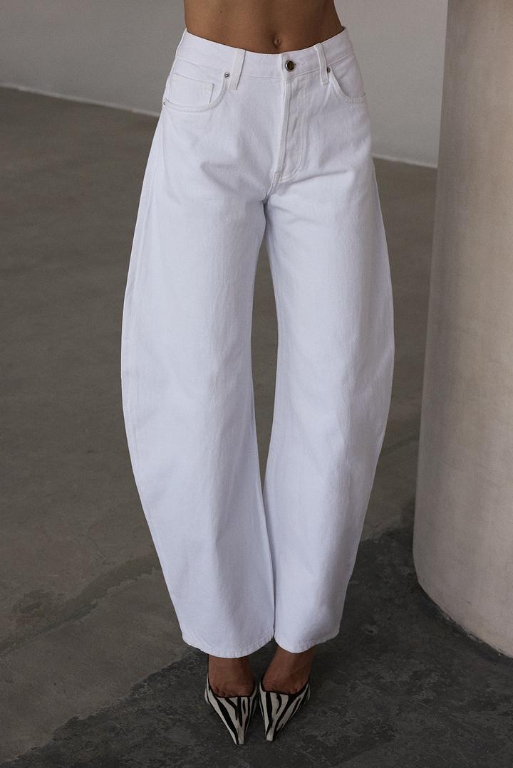 The Barrel Jean (White)