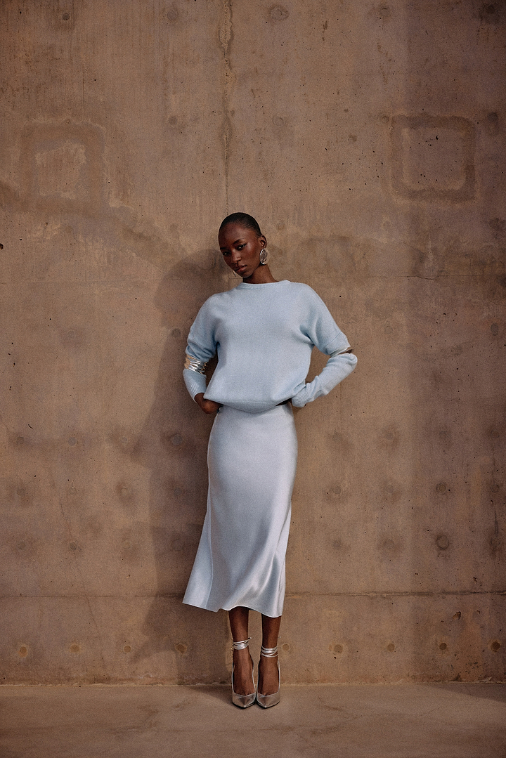 Lightweight Crewneck Sweater (Pale Blue)