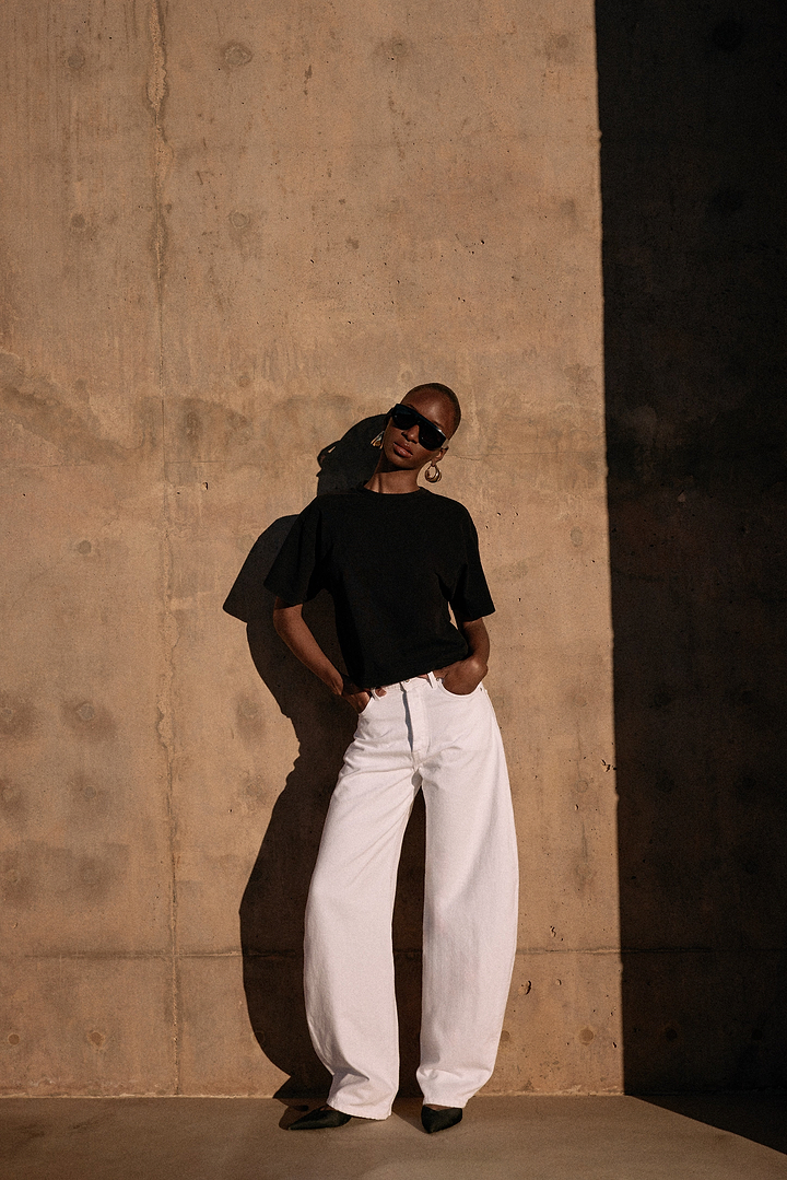 The Barrel Jean (White)