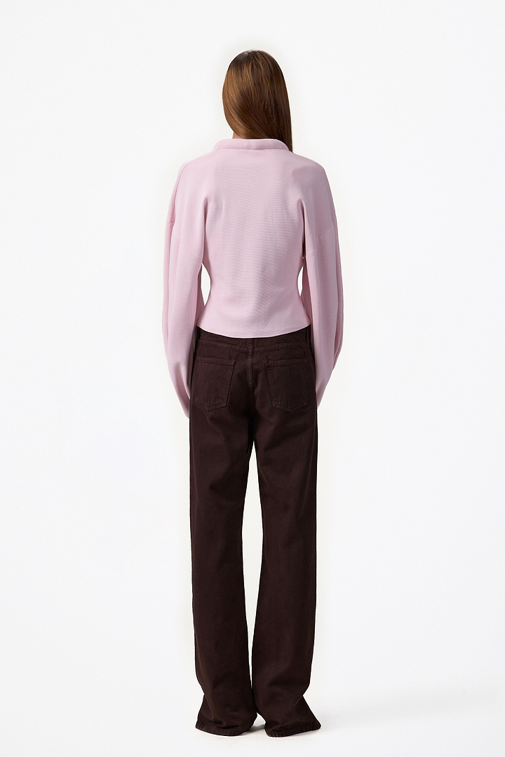Knit Barrel Sweater (Dusty Pink)