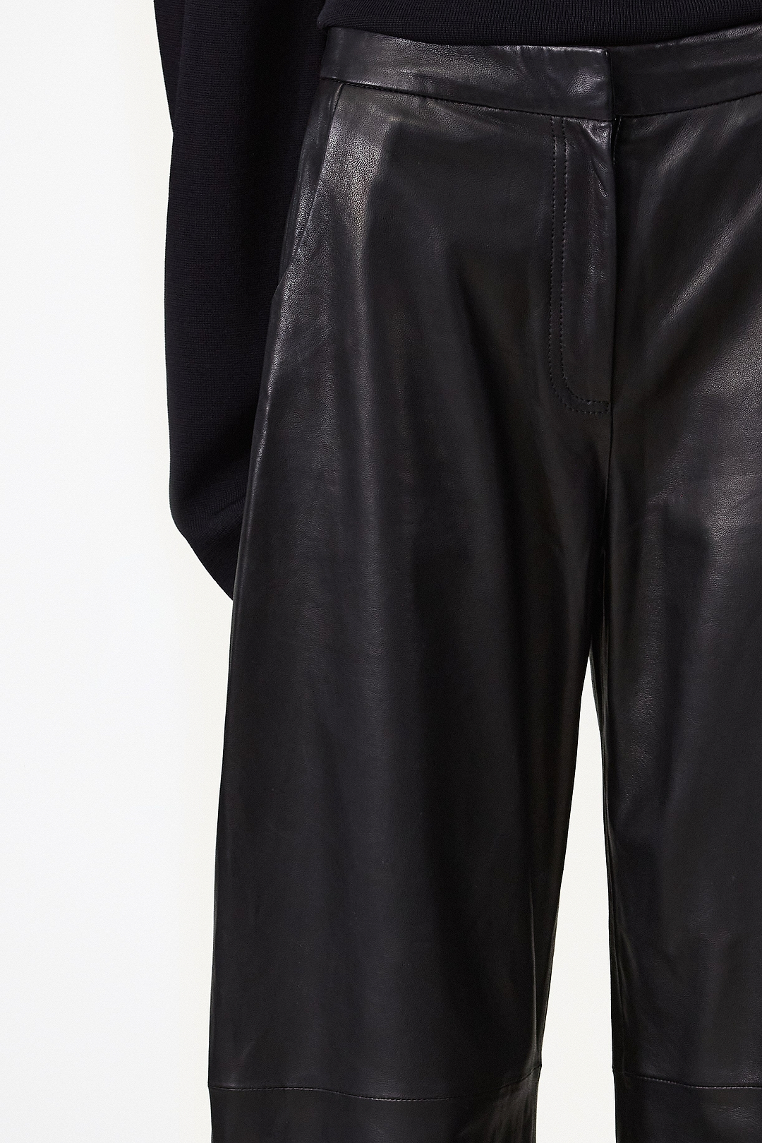 Leather Barrel Pant (Black)