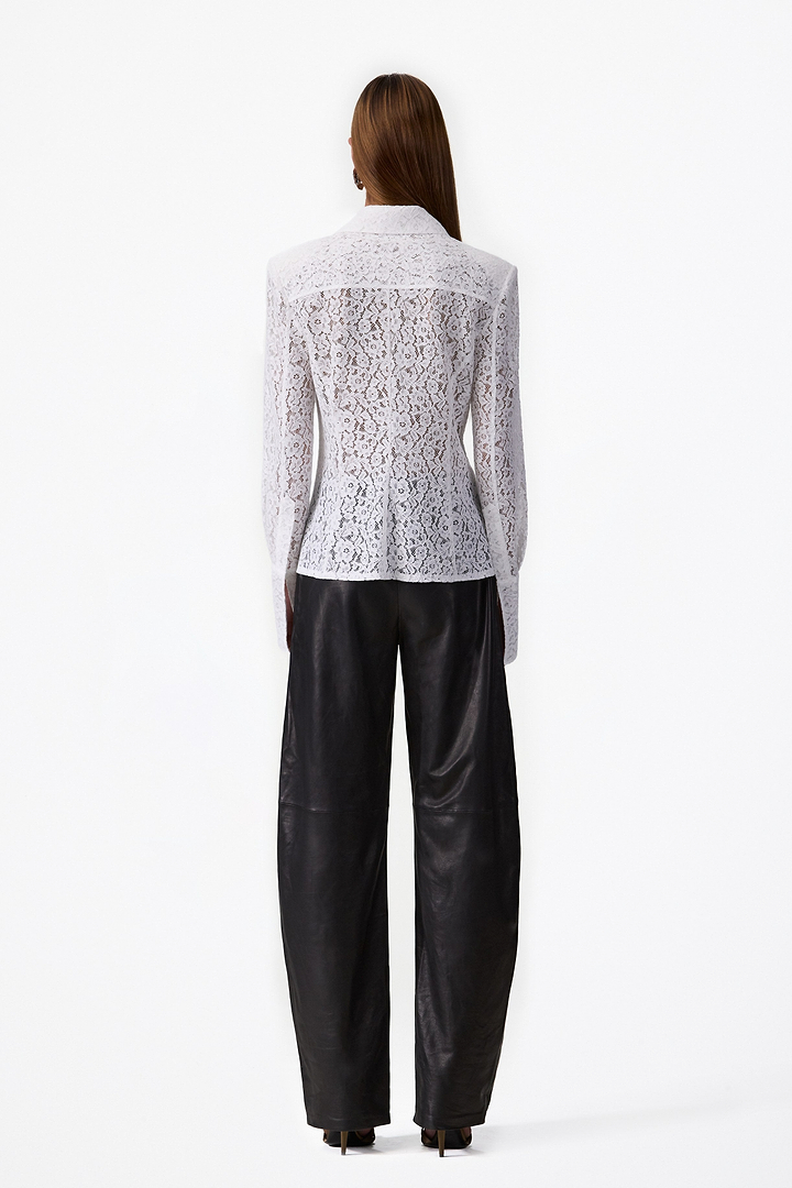 Tailored Lace Blouse (White)