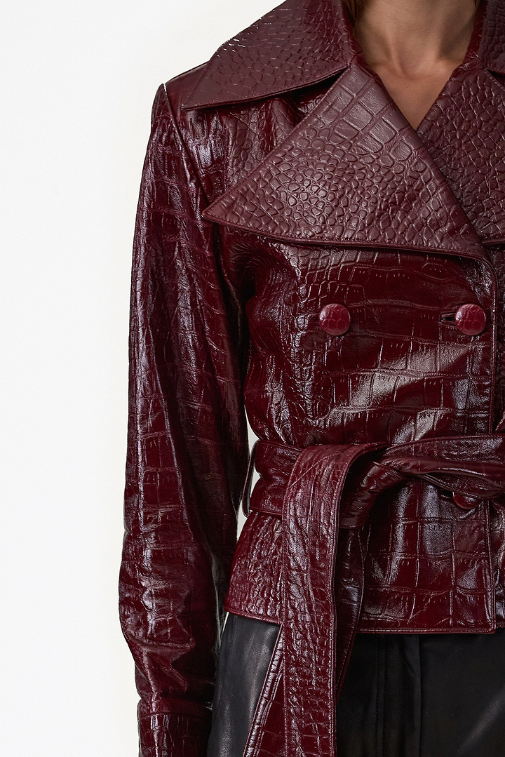 Cropped Trench (Oxblood)