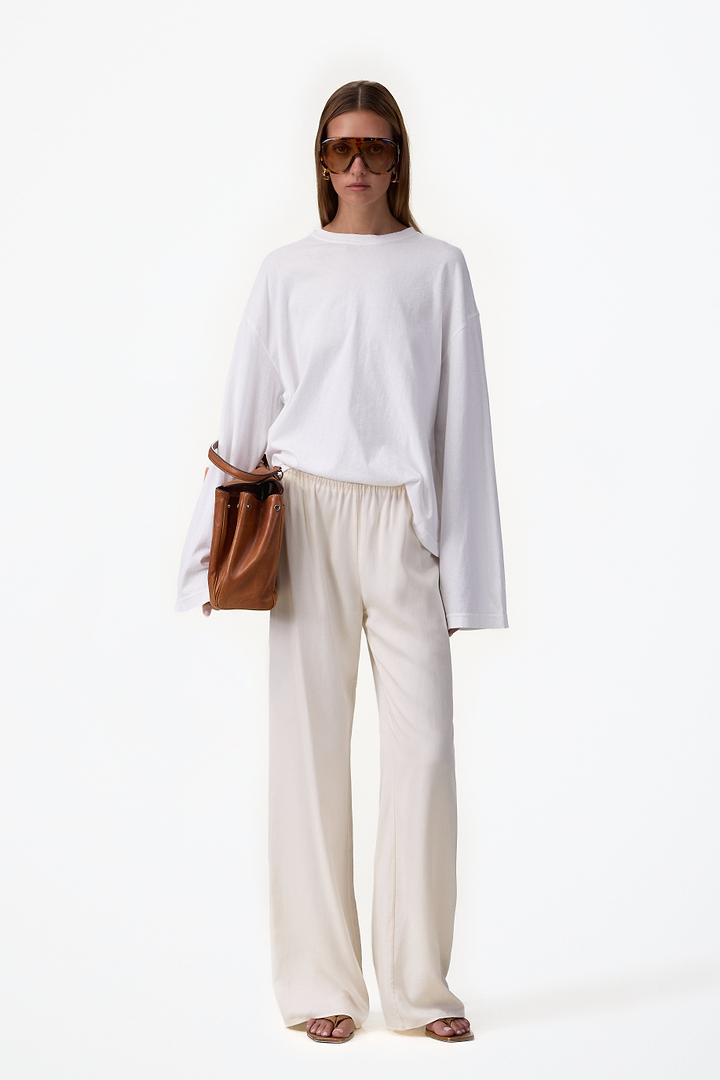 The Boyfriend Long Sleeve Tee (White)