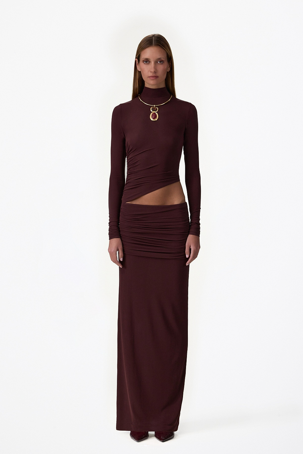 Cut Out Gown (Chocolate Brown)