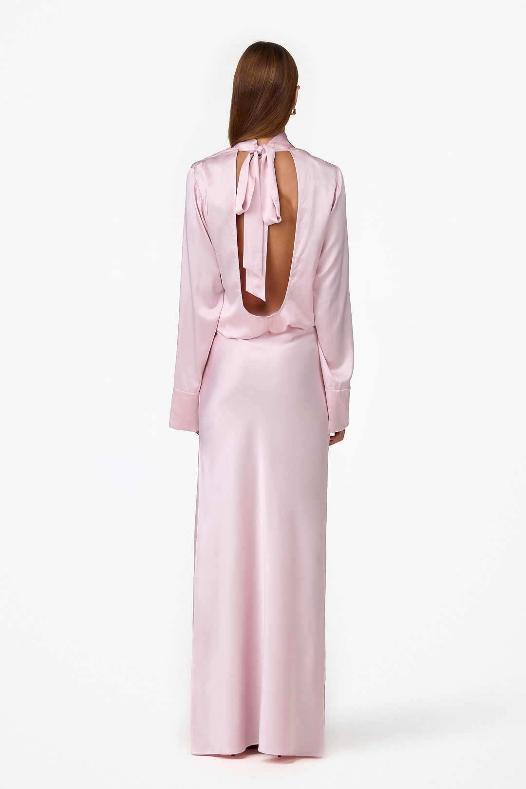 Silk Maxi Skirt (Dusty Pink)
