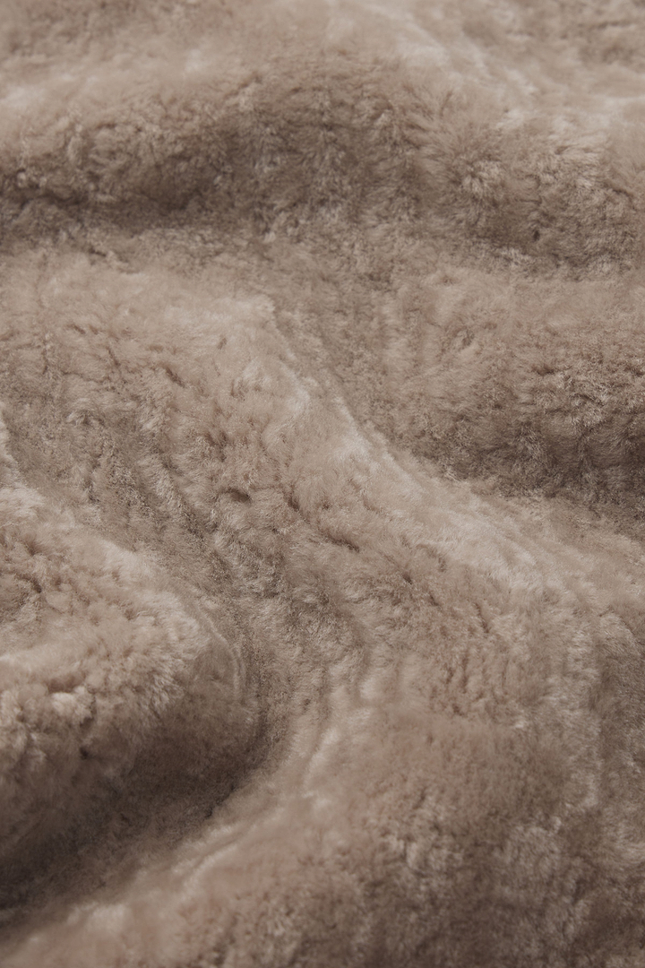 Shearling Long Coat (Greige)