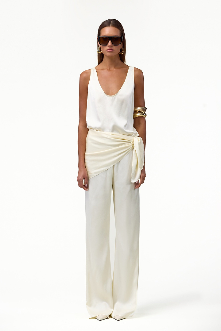 Silk Pant (Cream)