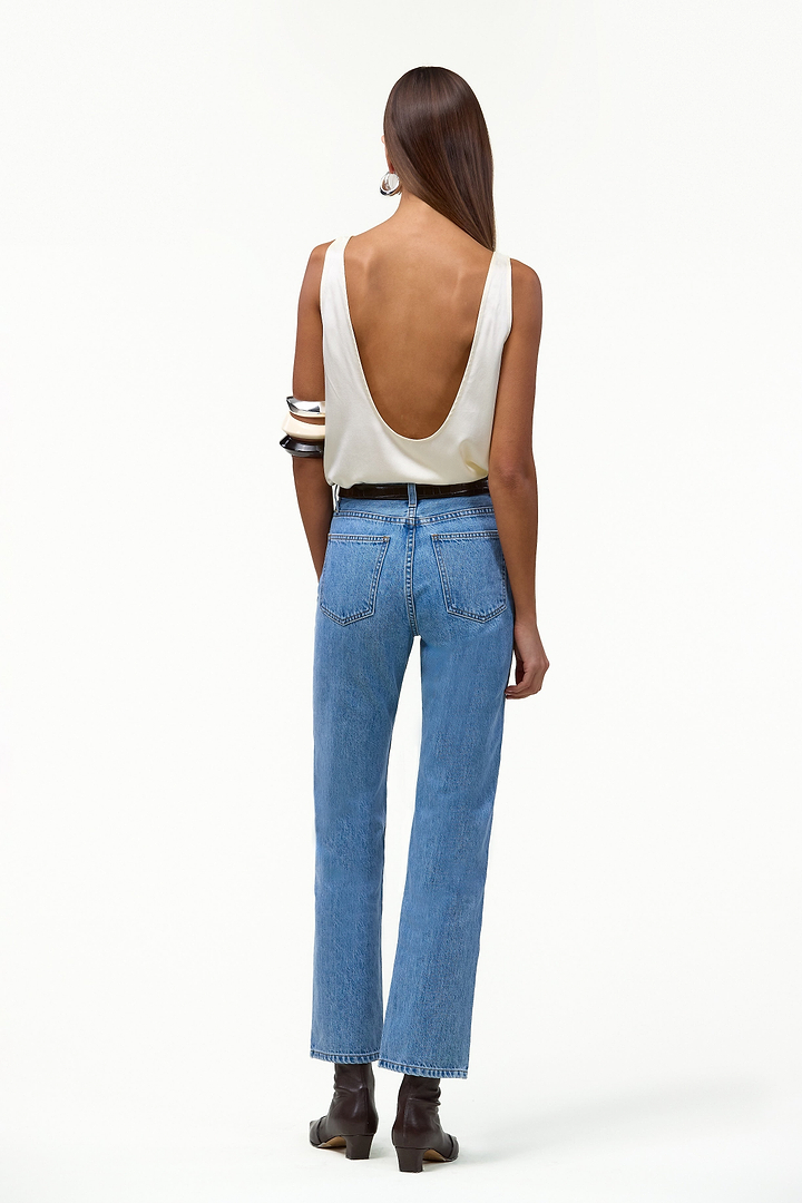 The Straight Ankle Jean (Classic Blue)