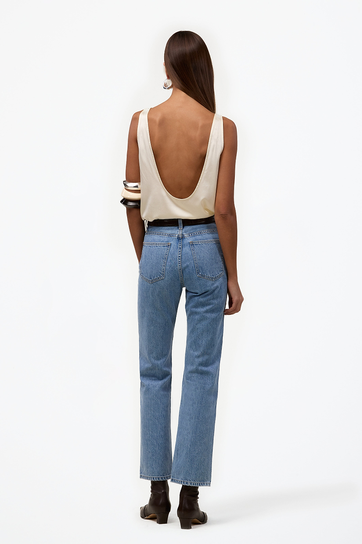 The Straight Ankle Jean (Classic Blue)