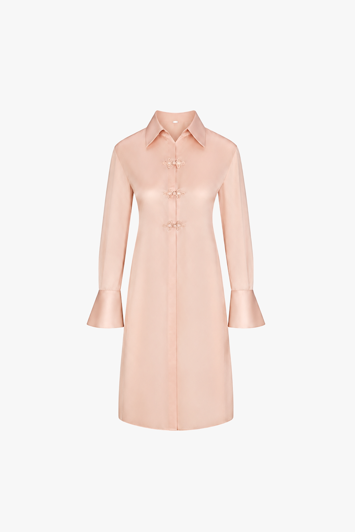 Tailored Silk Duster (Rose Clay)