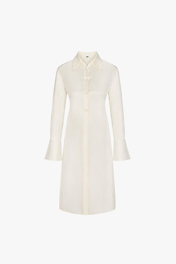 Tailored Silk Duster (Cream)