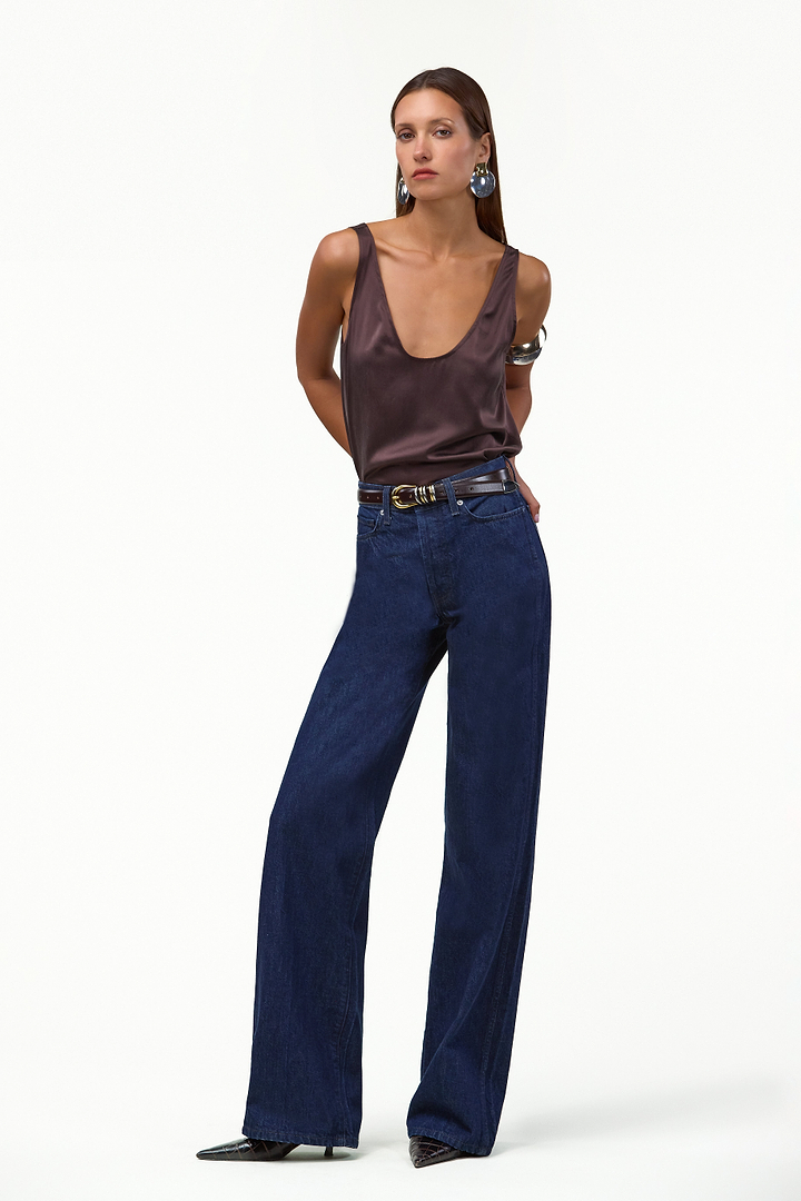 The Wide Leg Jean (Dark Indigo)