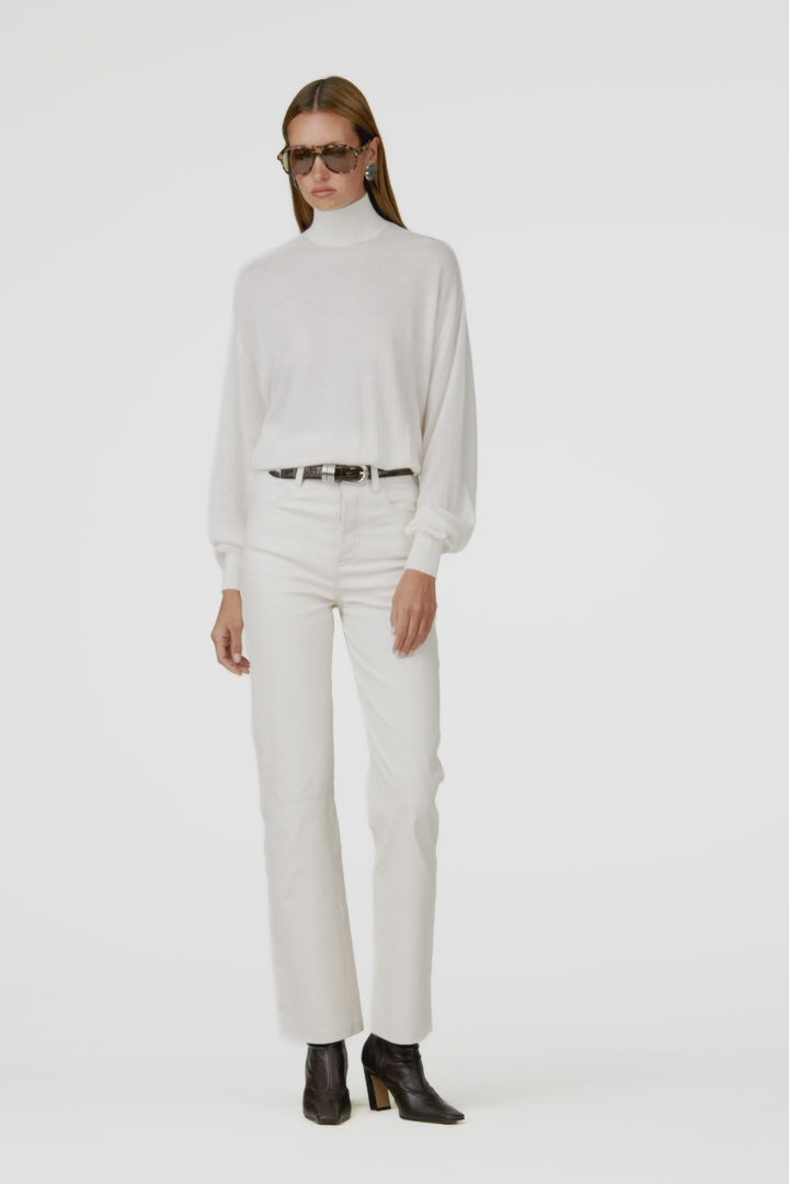 The Perfect Leather Pant (Cream)