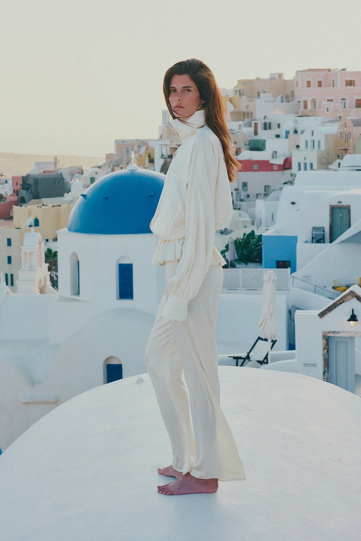 Silk Pant (Cream)