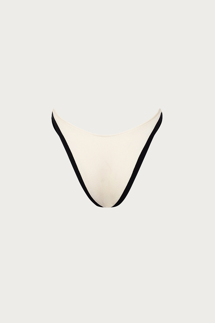 90s Bottom (Faux Suede Cream/Black)