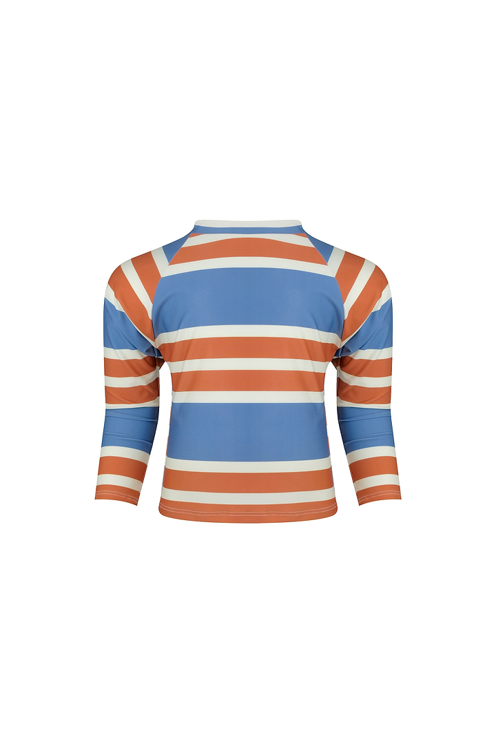 unisex rashguard (camel cream slate stripe)