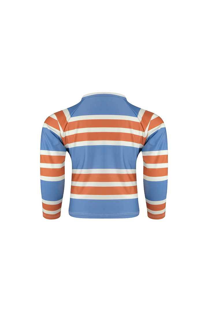 unisex rashguard (camel cream slate stripe)