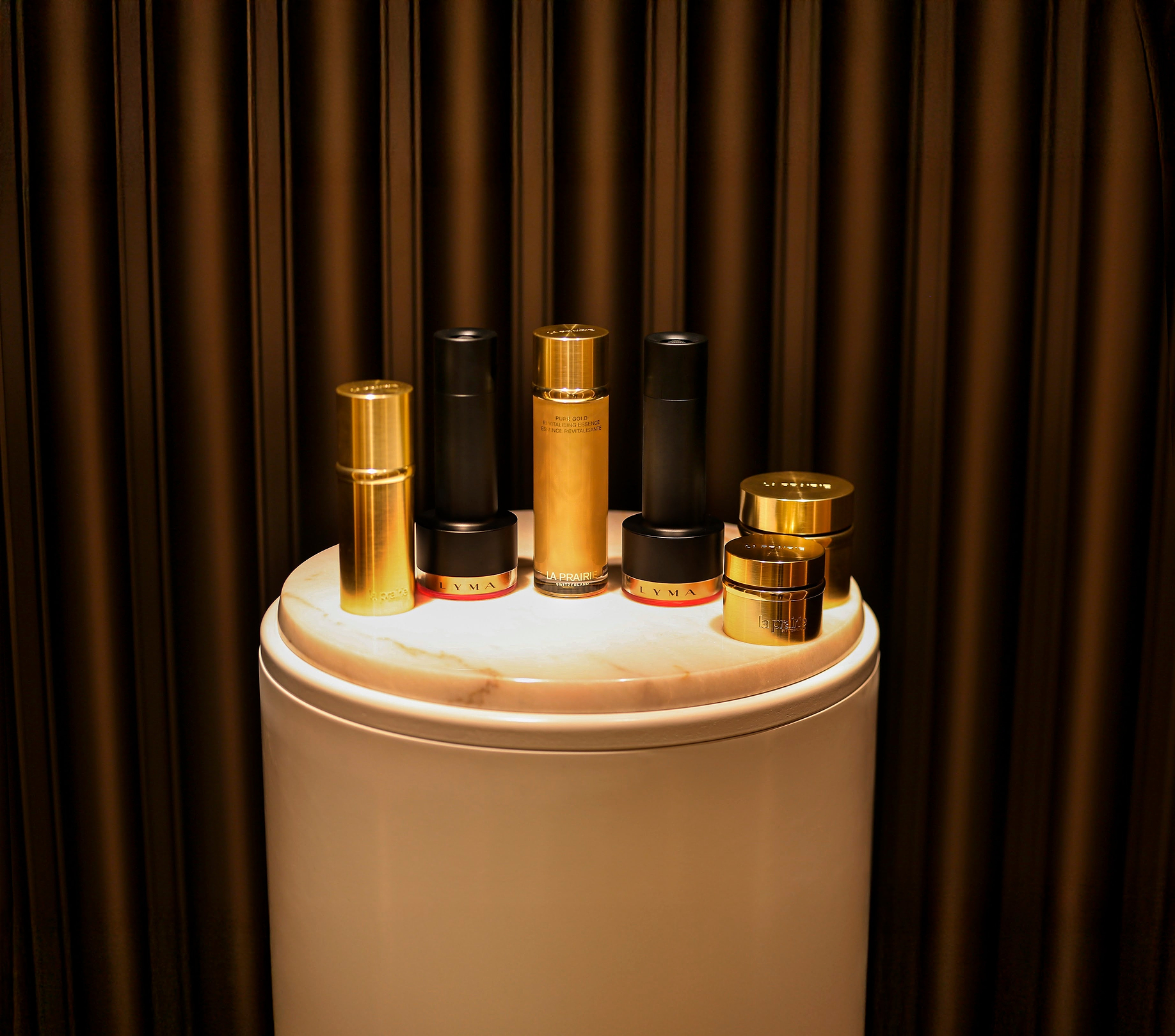 LYMA Laser and La Prairie skincare display at Harrods