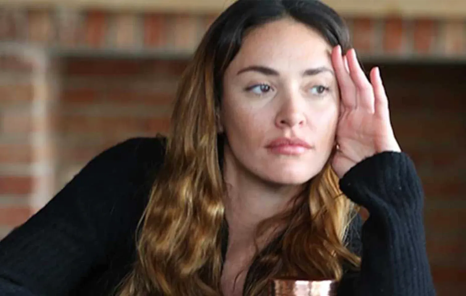 woman looking with sadness