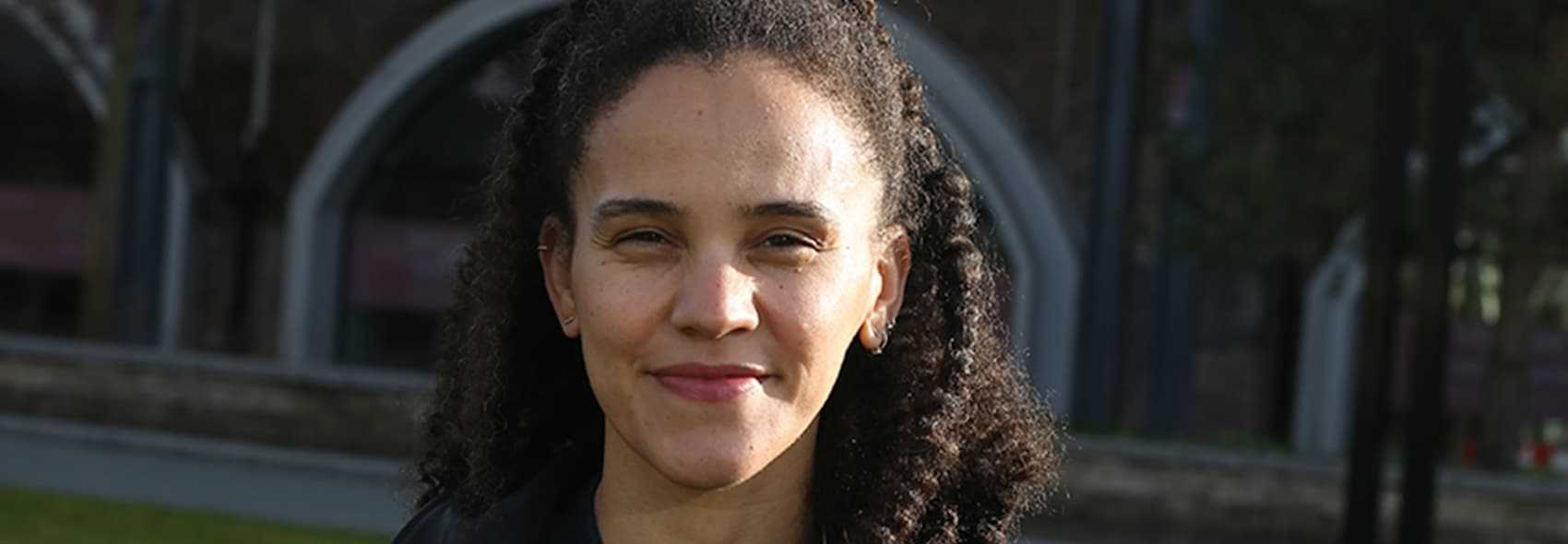 Woman facing the camera