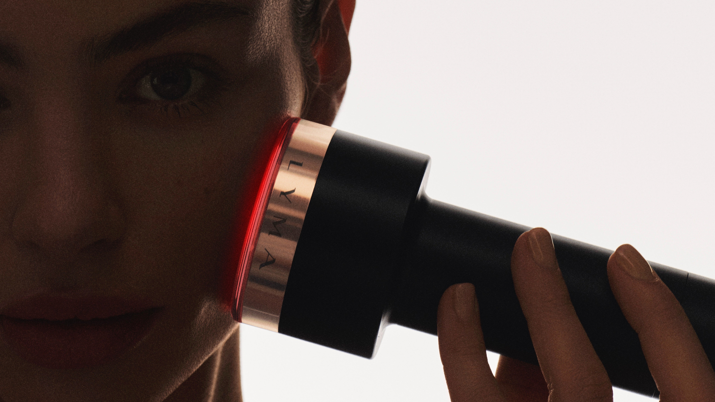 Laser PRO on face closeup studio
