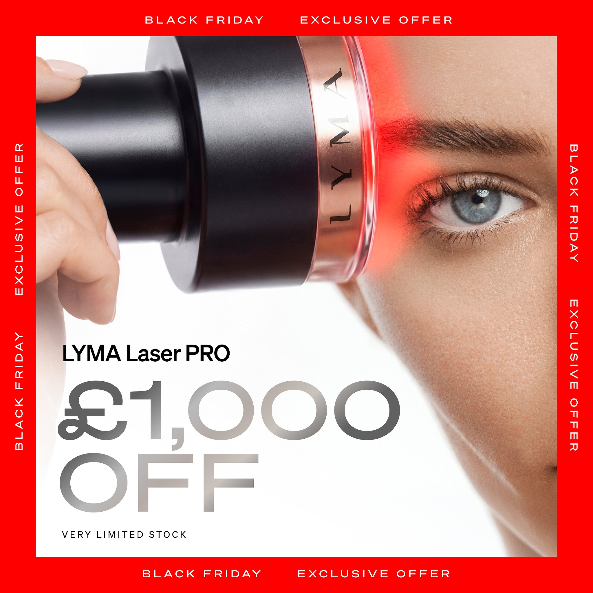 LYMA Laser PRO - LYMA's breakthrough cold laser technology. Younger skin. Bigger lens. Faster results.