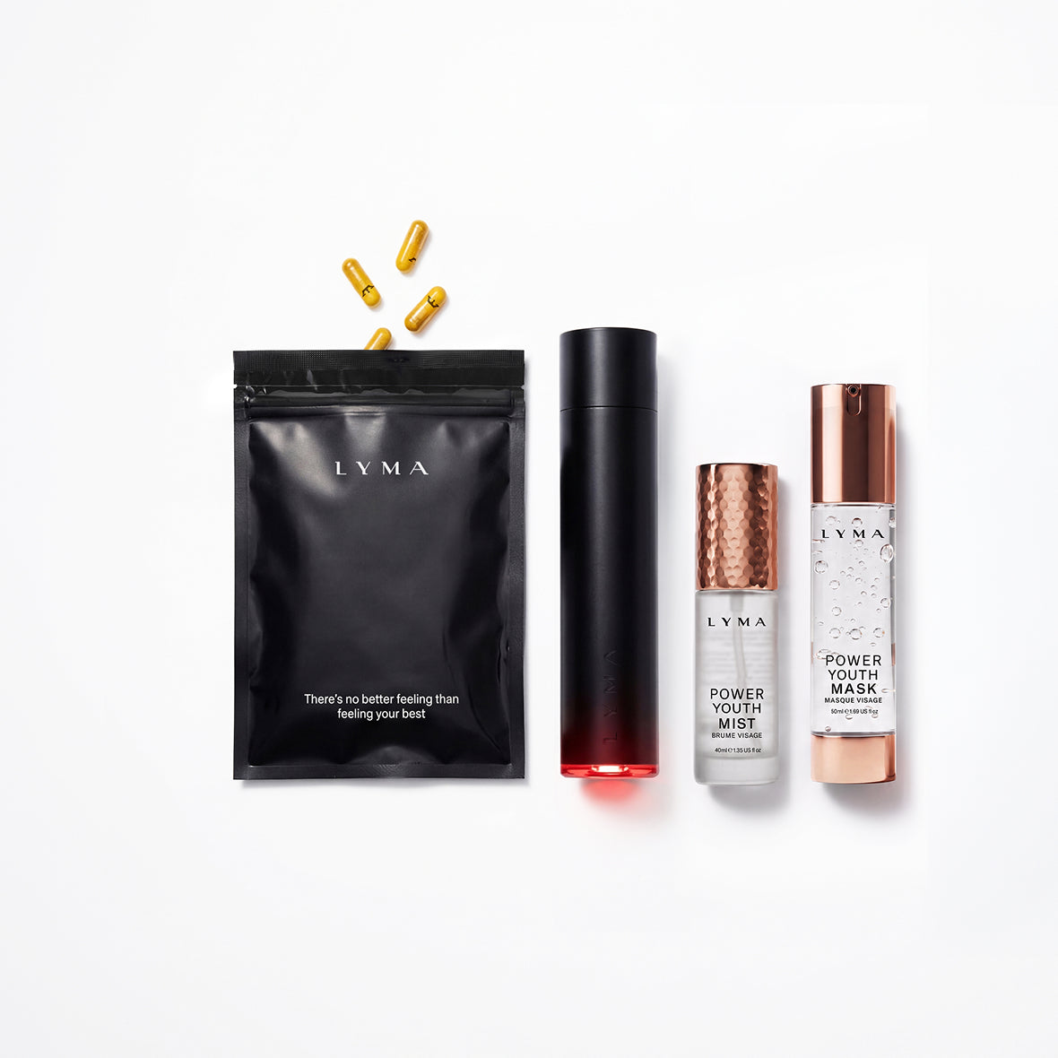 LYMA Youth System - Tighter jawline. Fewer wrinkles. Firmer neck. This is what happens when three technologies are engineered as one anti-ageing system.