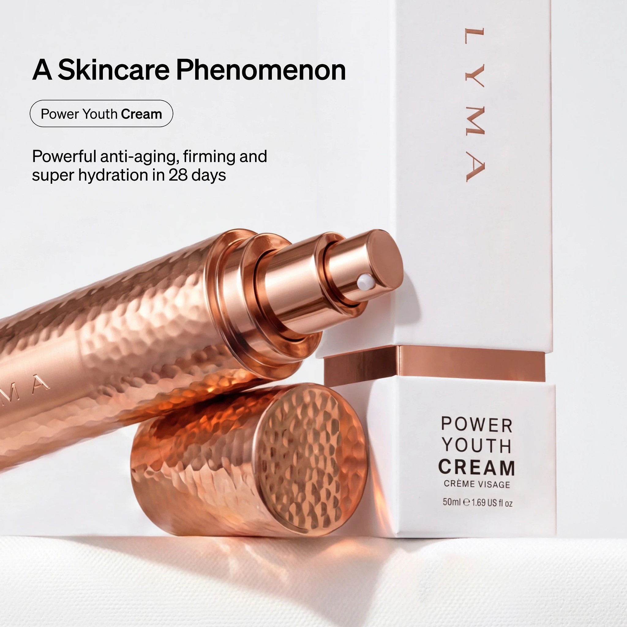 LYMA Power Youth Cream - Rich, high-performance youth cream. Over 60% active concentration to firm, hydrate, smooth and protect the look of skin in 28 days. 